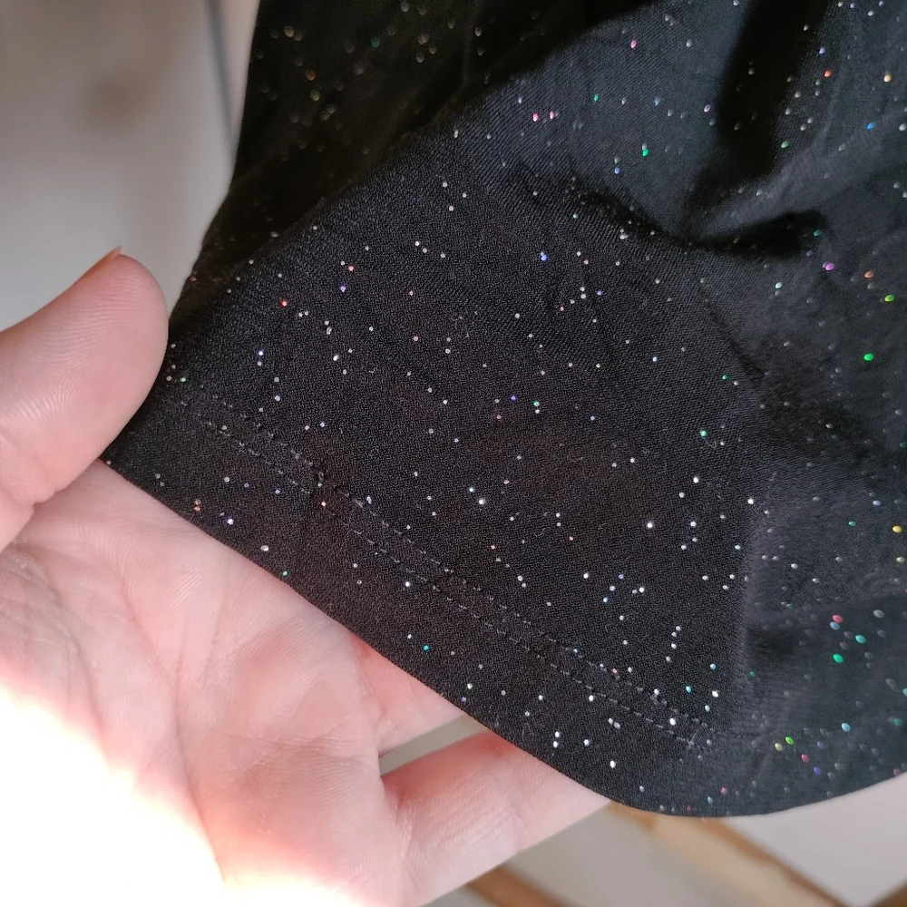 🌹The Quiet Luxury Collection🌹 H&M Black Jersey Sparkle Blouse - Picture 3 of 14